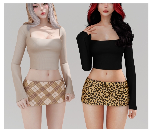 Alpha Autumn leaves set by babyetears - The Sims 4 Custom Content