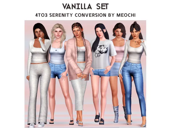 4t3 Serenity Vanilla Set conversion by meochicc - The Sims 3 Custom Content