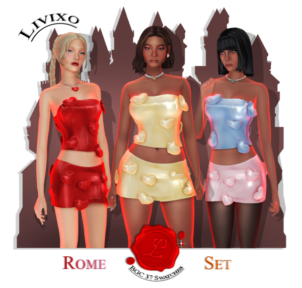Mix ROME SET by simsfinds - The Sims 4 Custom Content