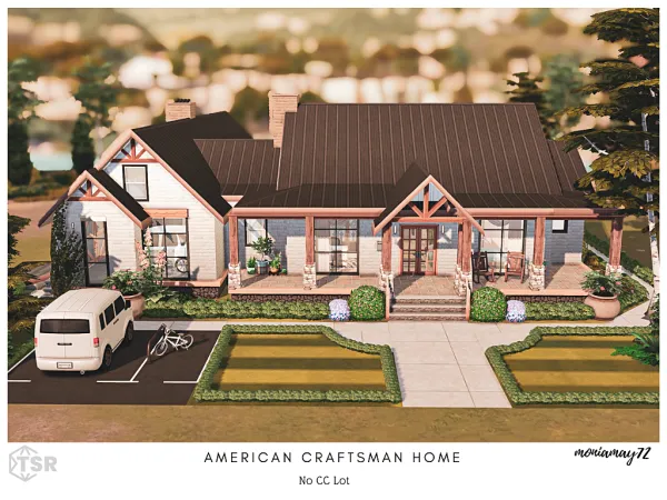 Maxis Match American Craftsman Home by moniamay72 - The Sims 4 Custom Content