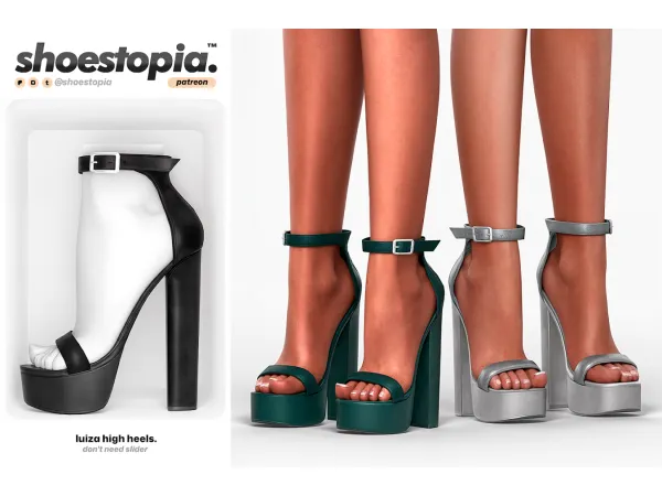 Alpha Shoestopia luiza high heels by shoestopia - The Sims 4 Custom Content