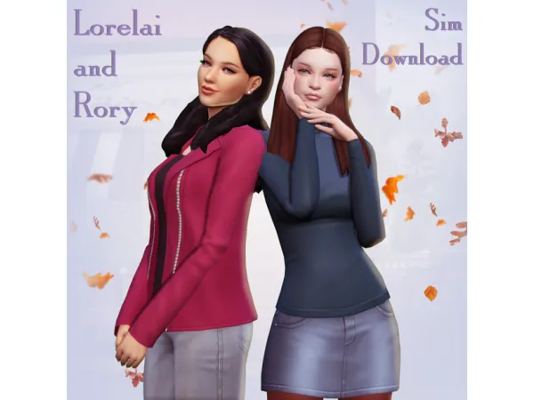 Maxis Match Lorelai Rory Sim Download by imvikai - The Sims 4 Custom Content