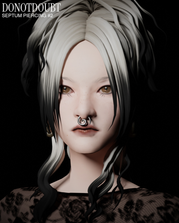 Maxis Match Septum Piercing 2 by simsfinds - The Sims 4 Custom Content