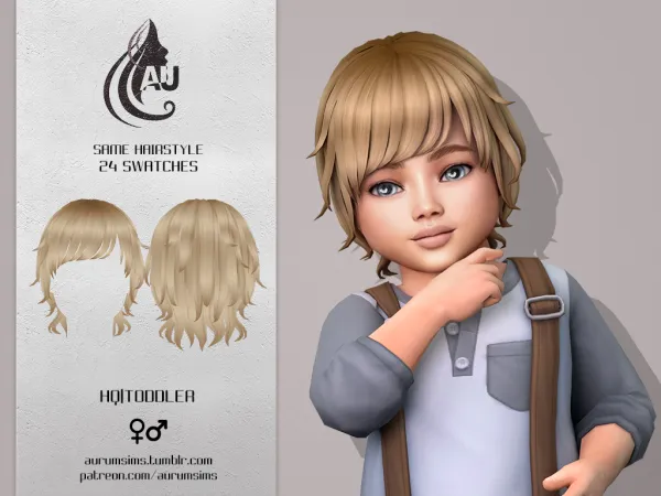 Maxis Match Same hairstyle for toddlers by aurum - The Sims 4 Custom Content