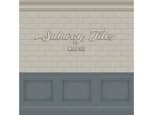 Mix Subway Tiles Mini Set by Sooky88 - The Sims 4 Custom Content