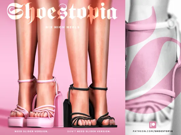 Alpha Shoestopia NIX High Heels by shoestopia - The Sims 4 Custom Content