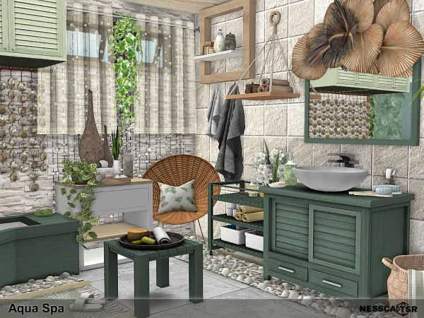 Mix Aqua Spa by nesscasims - The Sims 4 Custom Content