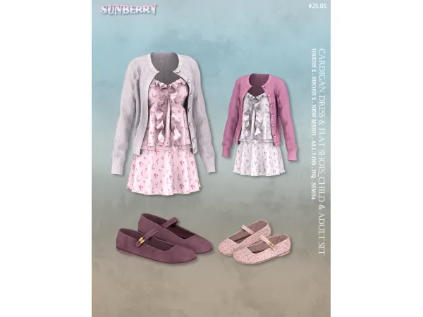 [SUNBERRY] #25.05_Child & Adult Set_Dress & Shoes