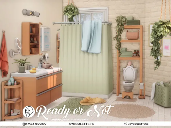 Maxis Match Ready Or Not Bathroom part 1 by Syboubou - The Sims 4 Custom Content