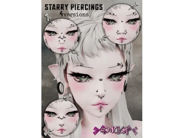 Maxis Match Starry Piercing sets by Atomiclight - The Sims 4 Custom Content