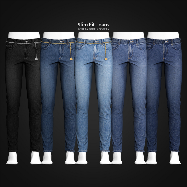 Alpha Slim Fit Jeans by simsfinds - The Sims 4 Custom Content