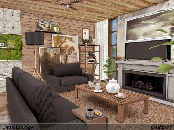 Mix Latte Lounge by nesscasims - The Sims 4 Custom Content