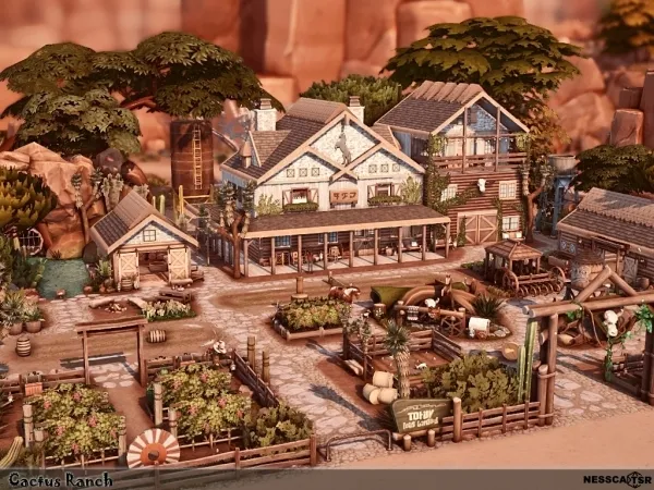 Maxis Match Cactus Ranch by nesscasims - The Sims 4 Custom Content
