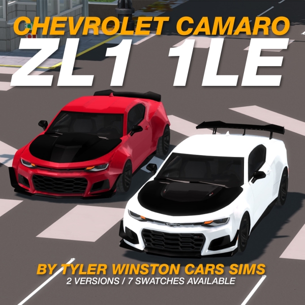 Alpha Tyler Winston Cars 2018 Chevrolet Camaro ZL1 1LE by tylerwcars - The Sims 4 Custom Content