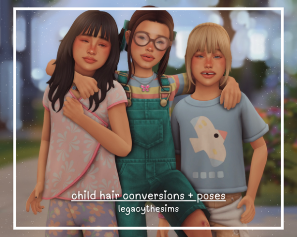 Maxis Match daylifesims hair conversions poses by simsfinds - The Sims 4 Custom Content