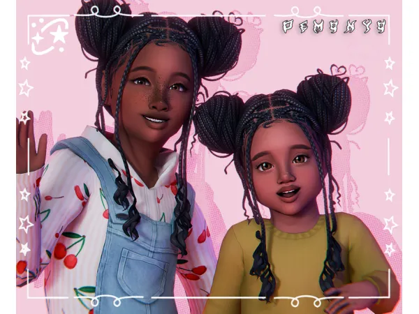 Maxis Match AMIHAN HAIR Kids and Toddlers by demonyo - The Sims 4 Custom Content