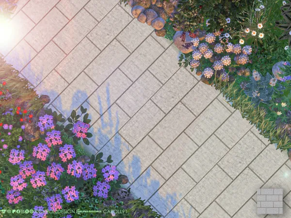 Mix geometrico terrain paint 2 by thesimsresource - The Sims 4 Custom Content