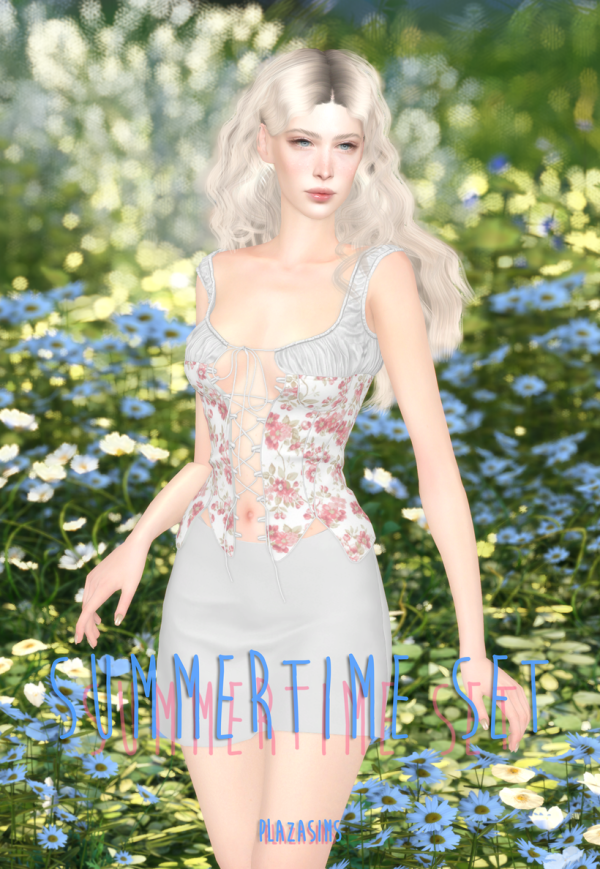 Mix Summertime set by simsfinds - The Sims 4 Custom Content