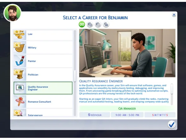 Mix Quality Assurance (QA) Career by DouglasDavila - The Sims 4 Custom Content