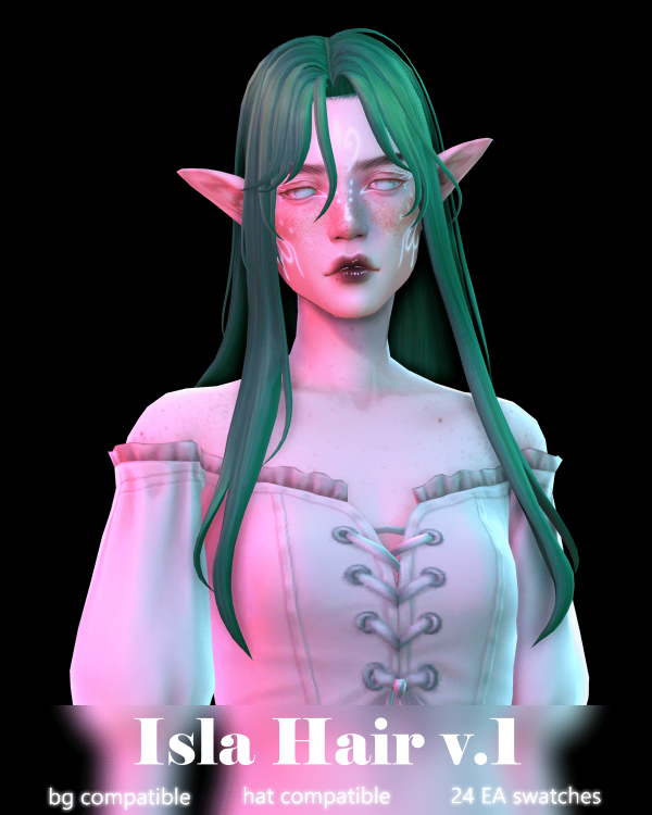 Maxis Match Isla Hair by simsfinds - The Sims 4 Custom Content