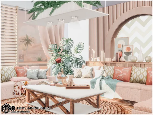 Mix LR19 Living Room - The Sims 4 Custom Content