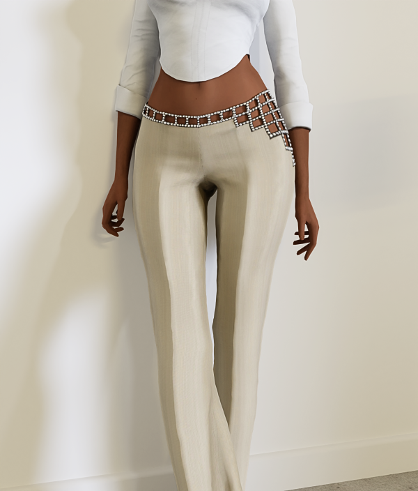 Mix chloé fw 2000 rhinestone dress pants by simsfinds - The Sims 4 Custom Content