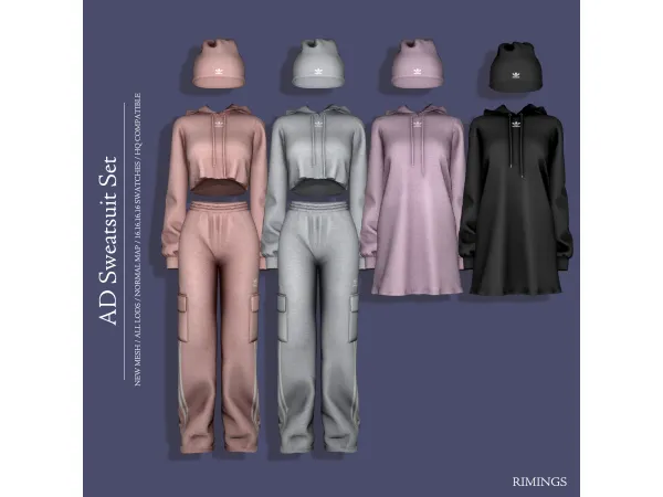 Alpha [RIMINGS] AD Sweatsuit Set - The Sims 4 Custom Content