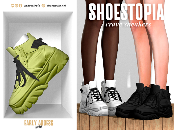 Alpha Shoestopia Crave Sneakers by shoestopia - The Sims 4 Custom Content