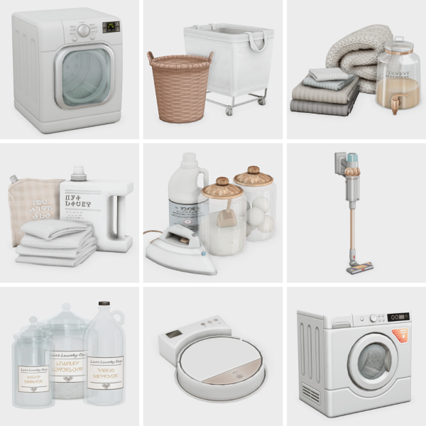 Maxis Match aesthetic laundry room sims 4 finds by simsfinds - The Sims 4 Custom Content