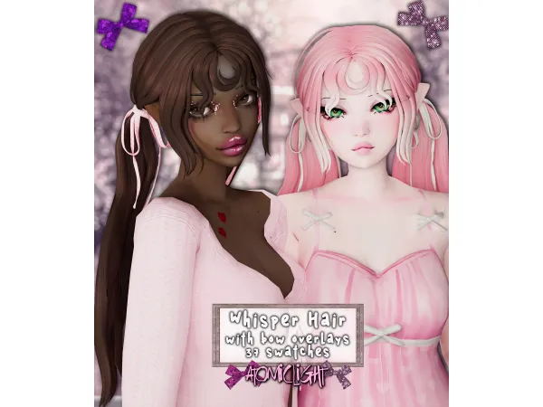 Maxis Match Whisper hair by Atomiclight - The Sims 4 Custom Content