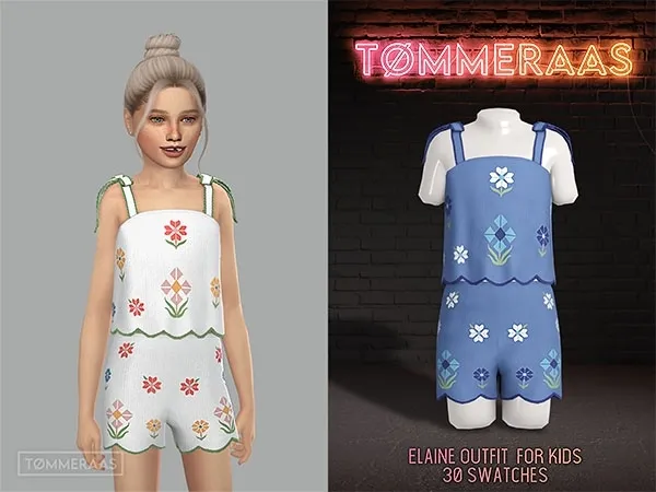 Alpha TØMMERAAS Elaine Outfit for Kids (#85) by tommeraas - The Sims 4 custom content