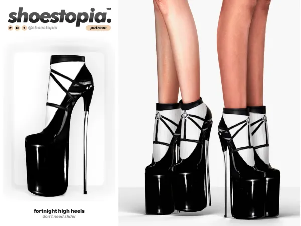 Alpha Shoestopia fortnight high heels - The Sims 4 Custom Content