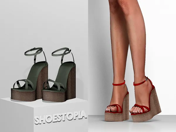 Alpha Shoestopia Cacto Platform Shoes by shoestopia - The Sims 4 Custom Content