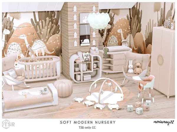 Mix Soft Modern Nursery by moniamay72 - The Sims 4 Custom Content