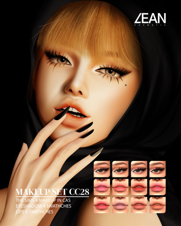 Alpha LEAN MAKEUP SET CC28 by simsfinds - The Sims 4 Custom Content