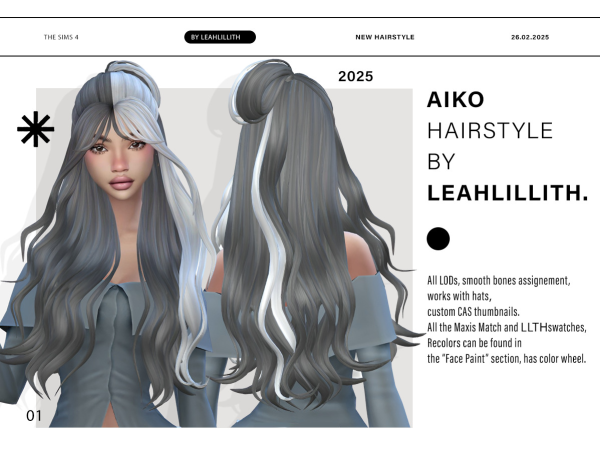 Maxis Match Aiko Hairstyle by simsfinds - The Sims 4 Custom Content