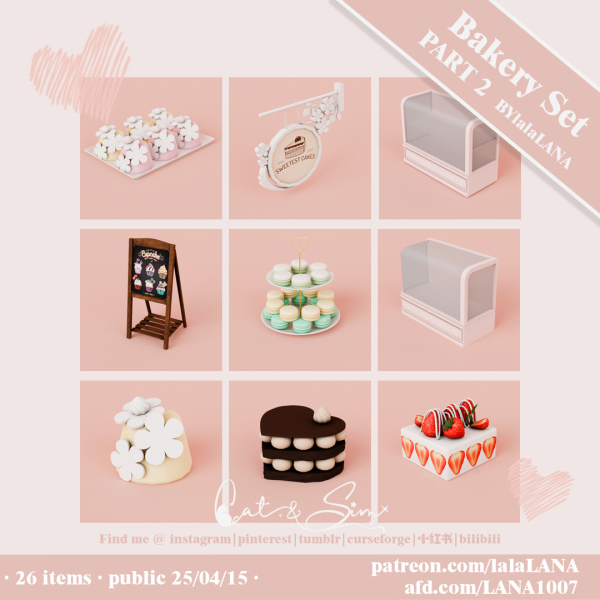 Maxis Match Bakery Set by simsfinds - The Sims 4 Custom Content
