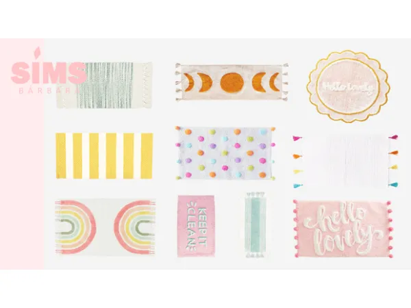 Mix SIMS 4 Cozy Rugs by BarbaraSims - The Sims 4 Custom Content