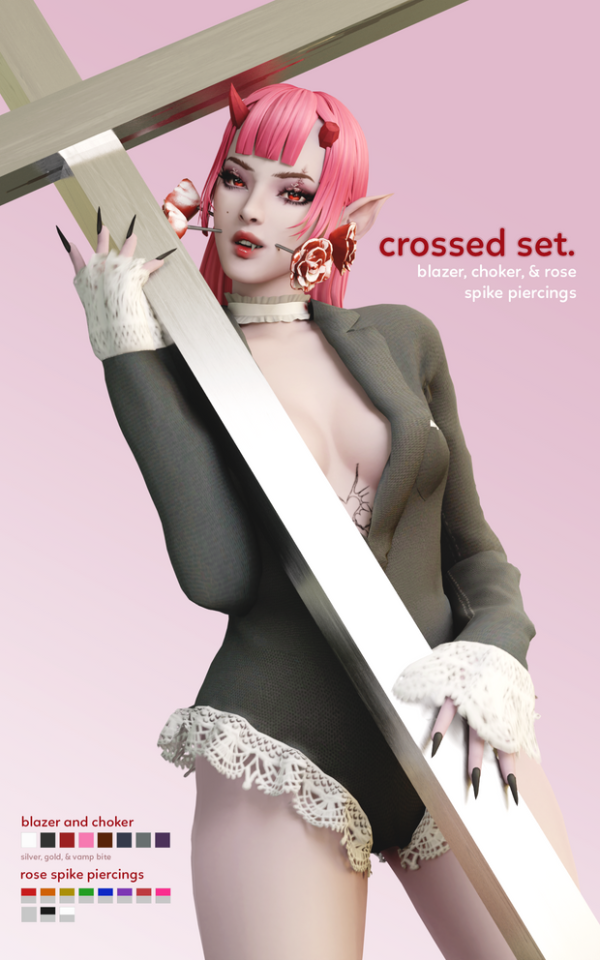 Maxis Match crossed set by simsfinds - The Sims 4 Custom Content