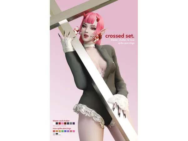 Maxis Match crossed set by nsves - The Sims 4 Custom Content