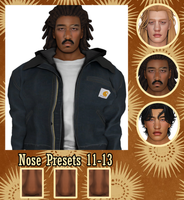 Mix M nose presets 11 13 by simsfinds - The Sims 4 Custom Content