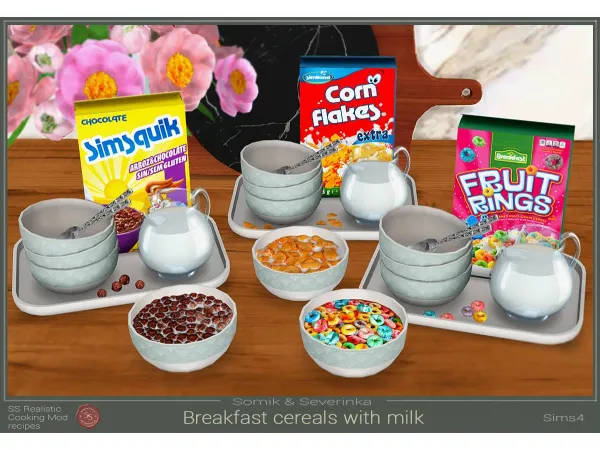 Alpha Flakes for breakfast severinka by somik - The Sims 4 Custom Content