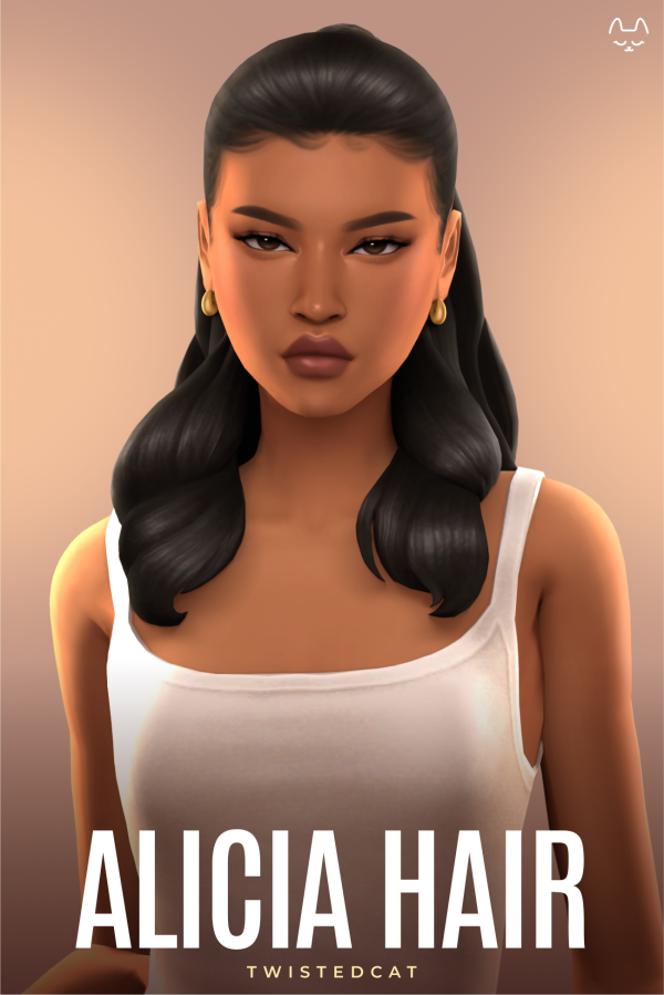 Maxis Match Alicia Hair by simsfinds - The Sims 4 Custom Content