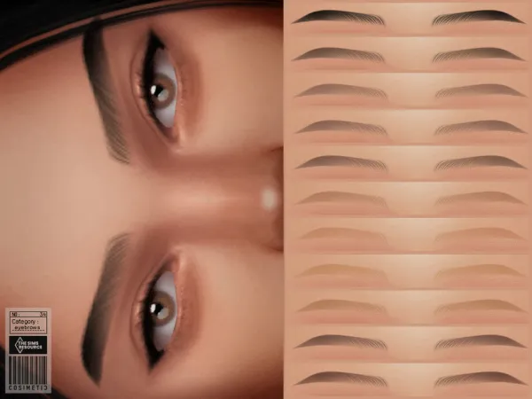 Mix Angela Eyebrows NO 34 by cosimetic I am from - The Sims 4 Custom Content