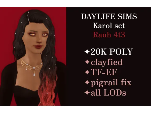 Daylife Simsu2019s Karol hair set converted for by rauh - The Sims 3 Custom Content