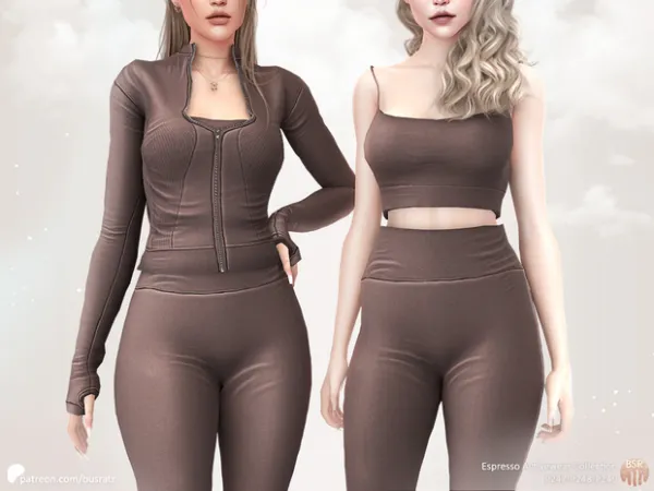 Alpha Espresso Activewear Collection tr by busratr - The Sims 4 Custom Content