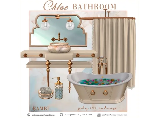 chloe bathroom set