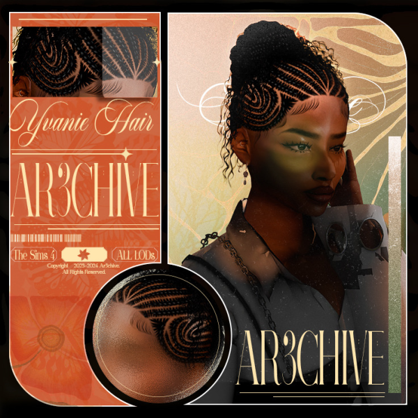 Alpha Yvanie Hairstyle by simsfinds - The Sims 4 Custom Content