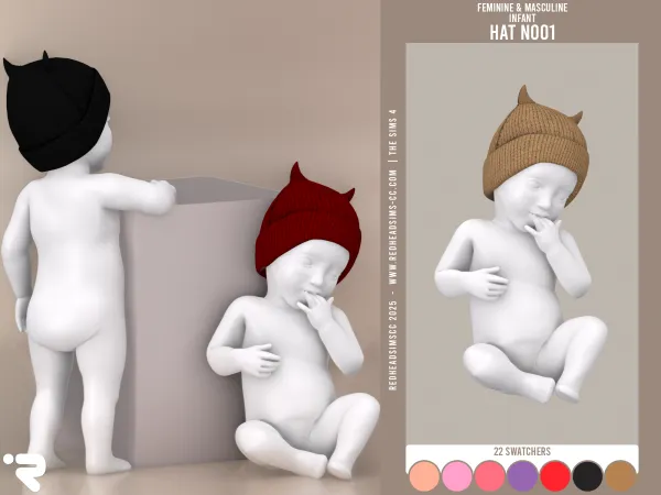 Alpha IU HAT N001 by redheadsims - The Sims 4 custom content