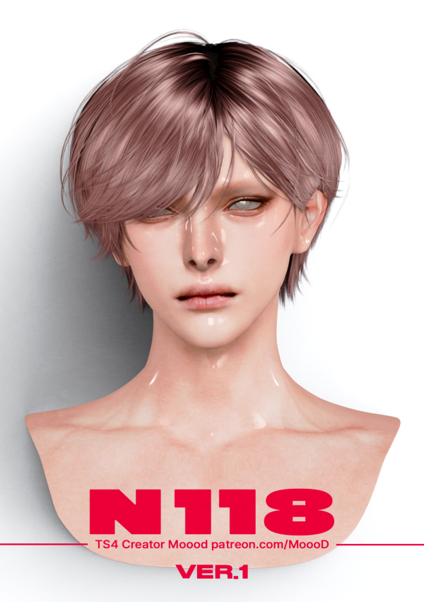 Alpha [SIMS4TS4] MoooD Hair N118 VER1 by simsfinds - The Sims 4 Custom Content